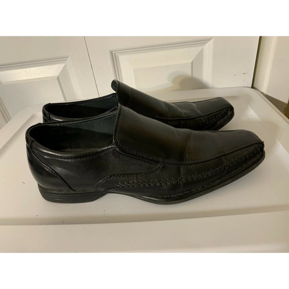 Madden‎ Mens Black Dress Loafers Slip Ons Trace 9.5 M